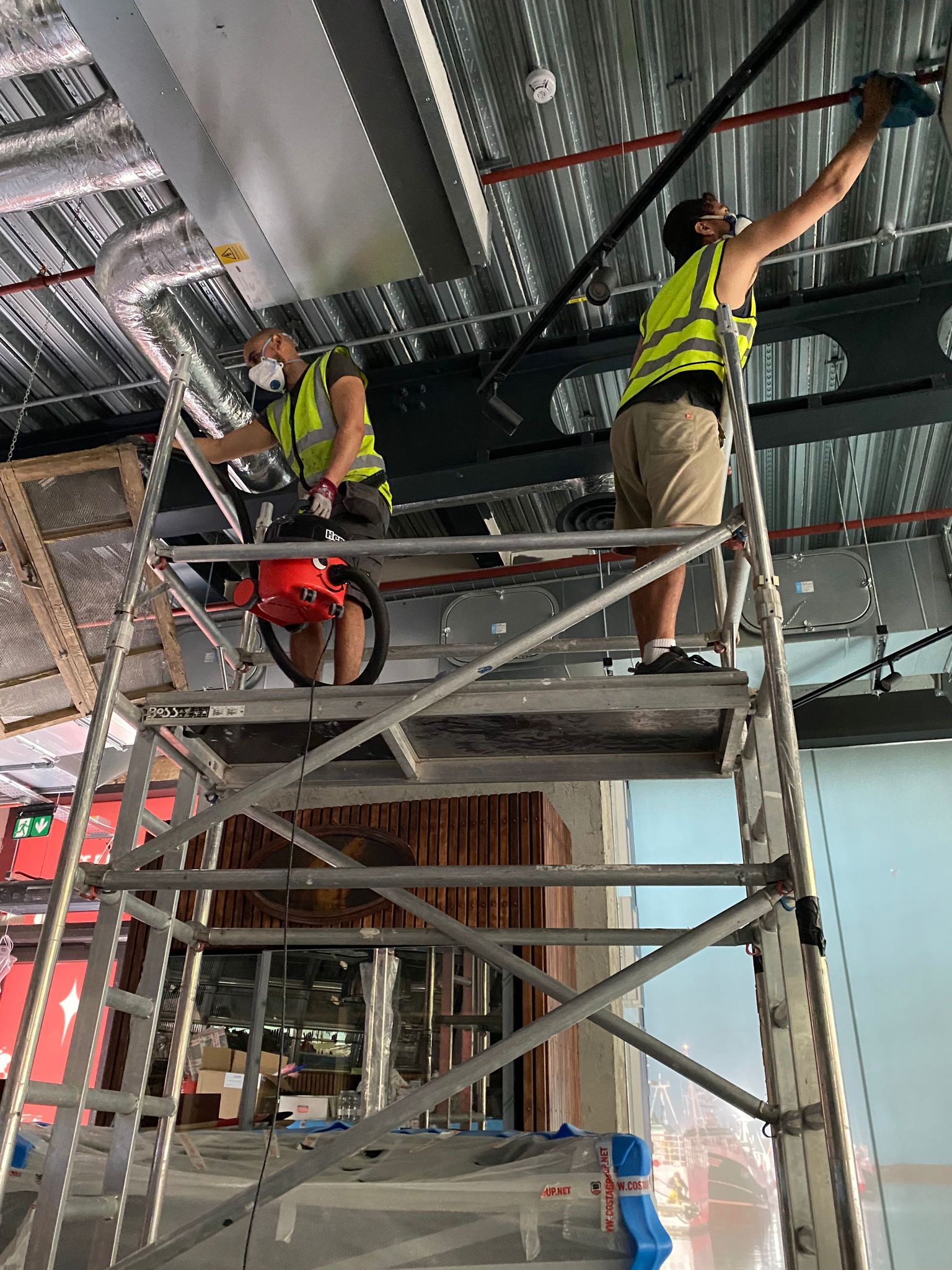 After builders cleaning of a commercial fit-out in London Akacleaning ltd